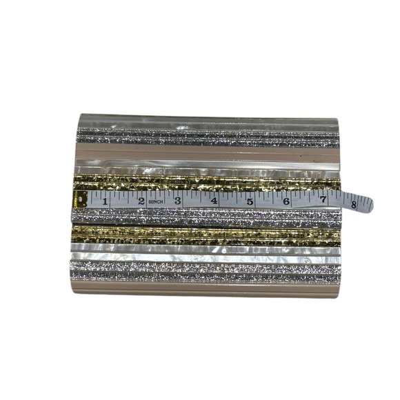 Kurt Geiger London Party Eagle Clutch - Gold, Silver, Champagne, and Pearl - Picture 9 of 16